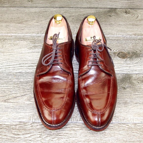 Allen Edmonds Clark Street Brown Leather Oxford Shoes Dainite Sole USA Size 10.5 Allen Edmonds CLARK STREET Dainite 9 D Brown * add $15 new  main image 3